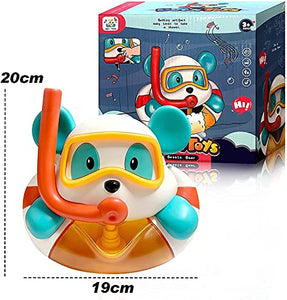 BOSOZOKU Baby Bath Toy, Automatic Bubble Blower Bubble Bath Maker for Bathtub Toys Play 12 Songs for Toddlers Baby Boys and Girls Infants Little Bear Bathtub Play, Great Gifts for Toddlers and Kids