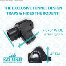 Load image into Gallery viewer, Kat Sense Covered Rat &amp; Chipmunk Traps, Prevents Accidental Triggering with Tunneled Design, Quick Humane Kill, Indoor 'N Outdoor Mouse Snap Traps
