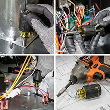 Load image into Gallery viewer, Klein Tools 32308 Multi-bit Stubby Screwdriver, Impact Rated 8-in-1 Adjustable Magnetic Tool with Phillips, Slotted, Square and Nut Driver
