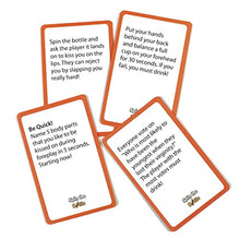 Load image into Gallery viewer, Spin The Bottle - Party Card Game for Adults. are You Ready for Endless Laughs and Crazy Dares? 3 Different Stages with 200 Cards Included.
