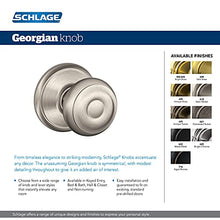 Load image into Gallery viewer, Schlage F40 GEO 619 Georgian Door Knob, Bed &amp; Bath Privacy Lock, Satin Nickel
