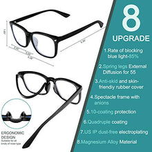 Load image into Gallery viewer, Blue Light Blocking Glasses - 3Pack Computer Game Glasses Square Eyeglasses Frame, Blue Light Blocker Glasses for Women Men, Anti Eye Eyestrain Reading Gaming Glasses Non Prescription
