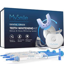 Load image into Gallery viewer, MySmile Teeth Whitening Kit with LED Light, 10 Min Non-Sensitive Fast Teeth Whitener with 3 Carbamide Peroxide Teeth Whitening Gel, Helps to Remove Stains from Coffee, Smoking, Wines, Soda, Food
