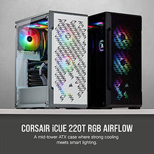 Load image into Gallery viewer, Corsair iCUE 220T RGB Airflow Tempered Glass Mid-Tower Smart Case - Black (CC-9011173-WW)
