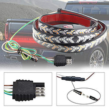 Load image into Gallery viewer, KYYET Arrow 60 Inch 528LED Truck Tailgate Light Bar Strip RED Brake Sequential Amber Turn Signal Strobe Lights
