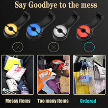 Load image into Gallery viewer, 2 Pcs New Styles Car Hooks, Car Seat Back Hooks with Phone Holder, Vehicle Seat Back Hanger Hook, Universal adjustable car headrest hook for Holding Phones and Hanging Bag, Purse, Grocery
