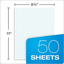 Load image into Gallery viewer, TOPS 33041 Quadrille Pads, 4 Squares/Inch, 8 1/2 x 11, White, 50 Sheets
