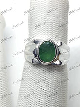Load image into Gallery viewer, Mens Emerald Band Emerald Astrological Ring 925 Silver Natural Emerald Men Ring 3.20 Ct Emerald Mens Ring Solid Silver Emerald Ring
