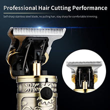 Load image into Gallery viewer, Suttik Hair Clippers for Men, Cordless Clippers for Hair Cutting, Rechargeable Beard Hair Trimmer, Professinoal Hair Clippers for Barber, T-blade Edgers Clippers Outline Trimmer with Led Display, Gold
