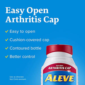 Aleve Arthritis Gelcap, Fast Acting All Day Pain Relief for Headaches, Muscle Aches, and Fever Reduction, Naproxen Sodium Gelcaps, 220 mg, Yellow, 160 Count