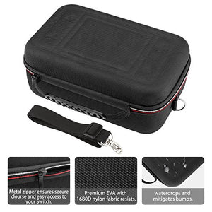 MoKo Carrying Storage Case for Nintendo Switch, Travel Carrying Storage Case Messenger Bag Compatible with Nintendo Switch Console, Dock, Controllers, Charger & Cable - Black