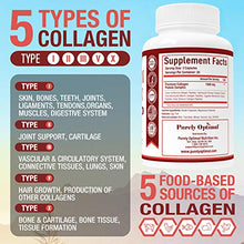 Load image into Gallery viewer, Premium Multi Collagen Peptides Capsules (Types I, II, III, V, X) - Anti-Aging, Hair, Skin and Nails, Digestive &amp; Joint Health Supplement, Hydrolyzed Collagen Pills, Women &amp; Men (90 Collagen Capsules)
