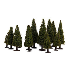 Load image into Gallery viewer, 15pcs Green Scenery Landscape Model Cedar Trees with Box
