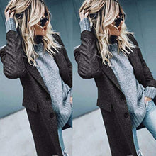 Load image into Gallery viewer, WYTong Women&#39;s Fashion Long Sleeve Cardigan Autumn And Winter Long-sleeved Woolen Casual Sweater Coat(Gray,L)
