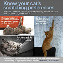 Load image into Gallery viewer, PetFusion 3-Sided Vertical Cat Scratching Post (Standard Size, Warm Gray). [Multiple Scratching Angles to Match Your Cat&#39;s Preference]
