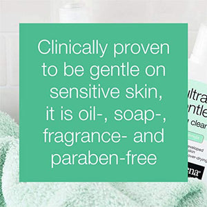 Neutrogena Ultra Gentle Hydrating Daily Facial Cleanser for Sensitive Skin, Acne, Eczema & Rosacea, Oil-Free, Soap-Free, Hypoallergenic & Non-Comedogenic Creamy Face Wash, 12 fl. oz