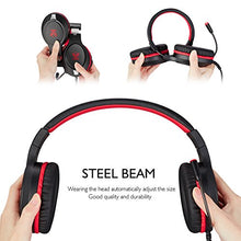Load image into Gallery viewer, Gaming Headset for Xbox One, PS4,Nintendo Switch Bass Surround and Noise Cancelling with Flexible Mic, 3.5mm Wired Adjustable Over-Ear Headphones for Laptop PC iPad Smartphones (Red-Black)

