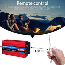 Load image into Gallery viewer, ETREPOW 2000 Watt/4000 Watt Pure Sine Wave Power Inverter 12V DC to 110V /120V AC Power Converter Wireless Remote Control-Off-Grid Inverter for Outdoor ,Home,Camping, RV,Truck,Car
