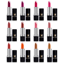Load image into Gallery viewer, SHANY Slick &amp; Shine Lipstick Set - 12 Matte color Long Lasting &amp; Moisturizing Lip Colors with Vitamin E and Aloe Vera.
