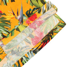 Load image into Gallery viewer, Havana Breeze Men's Relaxed-Fit 100% Linen Shirt Orange and Banana Leaf M
