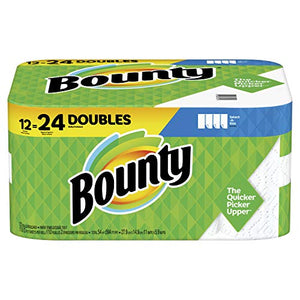 Bounty Select-A-Size Paper Towels, White, 12 Double Rolls = 24 Regular Rolls