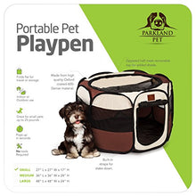 Load image into Gallery viewer, Parkland Pet Portable Foldable Playpen Exercise Kennel Dogs Cats Indoor/Outdoor Removable Mesh Shade Cover, Small
