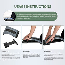 Load image into Gallery viewer, Back Stretching Device,Back Cracker Massager for Bed &amp; Chair &amp; Car,Multi-Level Lumbar Support Stretcher Spinal, Lower and Upper Muscle Pain Relief(Gray Black)
