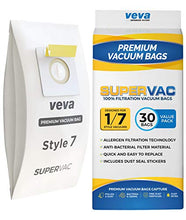 Load image into Gallery viewer, VEVA 30 Pack Premium SuperVac Vacuum Bags Style 7 Paper Bag Compatible with Bissell Uprights Vacuums, Part # 32120
