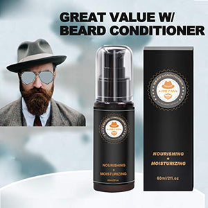 Upgraded Beard Grooming Kit w/Beard Conditioner,Beard Oil,Beard Balm,Beard Brush,Beard Shampoo/Wash,Beard Comb,Beard Scissors,Storage Bag,Beard E-Book,Beard Growth Care Gifts for Men