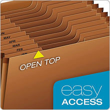 Load image into Gallery viewer, Globe-Weis PFXR217MHD /Pendaflex Heavy-Duty Expanding File, Open Top, 12 Pockets, Monthly Index, Letter Size, Brown (R217MHD)
