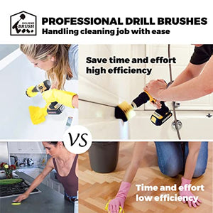 Holikme 20Piece Drill Brush Attachments Set, Scrub Pads & Sponge, Buffing Pads, Power Scrubber Brush with Extend Long Attachment, Car Polishing Pad Kit