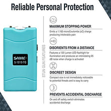 Load image into Gallery viewer, SABRE Stun Gun with Painful 1.160 µC Charge, 120 Lumens, Rechargeable with LED Flashlight, Includes Belt Holster and Safety Switch
