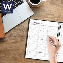 Load image into Gallery viewer, 2022 Weekly Appointment Book &amp; Planner by AT-A-GLANCE, 7" x 8-3/4", Medium, Black (7095105)
