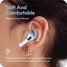 Load image into Gallery viewer, Gcioii 3 Pairs AirPods 3 Ear Hooks Covers [Added Storage Pouch] Anti Slip Wings Ear Covers, Grip Tips Accessories Compatible with Apple AirPods 3rd Generation (Lake Blue, Medium)
