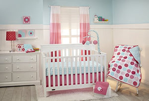 Little Bedding by NoJo 3 Piece Crib Set, Tickled Pink