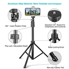 Load image into Gallery viewer, UBeesize 67&#39;&#39; Phone Tripod Stand &amp; Selfie Stick Tripod, All in One Professional Cell Phone Tripod, Cellphone Tripod with Wireless Remote and Phone Holder, Compatible with All Phones/Cameras
