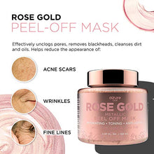 Load image into Gallery viewer, AZURE Rose Gold Metallic Sparkling Peel Off Moisturizing Face Mask - Reduces Wrinkles, Fine Lines &amp; Acne Scars | Removes Blackheads &amp; Dirt and Oil | Repairs Uneven Skin Tone - 150mL
