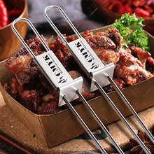 Load image into Gallery viewer, CMYK Barbecue Skewers, 6-Pack 13&quot; Stainless Steel Grilling Skewers with Slider, Reusable Metal BBQ Shish Kebab Skewer Sticks
