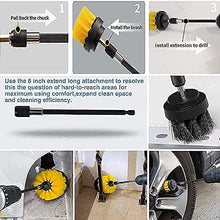 Load image into Gallery viewer, 31 Piece Drill Brush Attachments Set, Scrub Pads &amp; Sponge,Power Scrubber Brush with Extend Long Attachment All Purpose Cleaning Kit for Grout, Tiles, Sinks, Bathtub, Bathroom, Kitchen and Automobile
