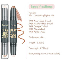 Load image into Gallery viewer, 5Pcs Dual-Head Cream Contour Sticks Makeup Kit,Face Makeup Highlighter Pencil&amp;Contouring Makeup kit,Contour Highlight Stick,Makeup Concealer Stick, Primer Face Makeup,Highlighter Makeup Stick Concealer
