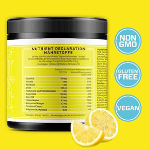 KEY NUTRIENTS Electrolytes Powder No Sugar - Refreshing Lemonade Electrolyte Drink Mix - Hydration Powder - No Calories, Gluten Free - Powder and Packets (20, 40 or 90 Servings)