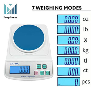 600 g (21 oz) / 0.01 g Digital LCD Analytical Balance Laboratory School Scale with USB Charger AC/DC Adapter