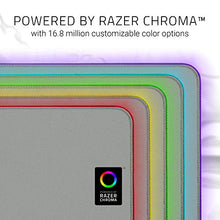 Load image into Gallery viewer, Razer Goliathus Extended Chroma Gaming Mouse Pad: Customizable Chroma RGB Lighting - Soft, Cloth Material - Balanced Control &amp; Speed - Non-Slip Rubber Base - Mercury White
