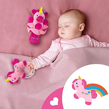 Load image into Gallery viewer, teytoy 2pcs Soft Baby Rattles, Pink Horse &amp; Angel Pig Baby Girl Toy 3 6 9 12 Month Baby Shower
