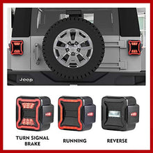 Load image into Gallery viewer, FieryRed LED Tail Lights With 3rd Brake Light For 2018-2020 Jeep Wrangler JL
