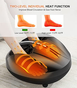 Cunmiso Life Foot Massager Machine With 2 Heat Modes & Remote, All-Round Shiatsu Foot Massager With Deep Kneading & Air Compression For Tired Muscles & Plantar Fasciitis, Fits Up To Men Size 12.5