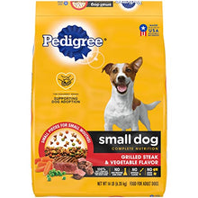 Load image into Gallery viewer, Pedigree Small Dog Complete Nutrition Small Breed Adult Dry Dog Food Grilled Steak and Vegetable Flavor Dog Kibble, 14 lb. Bag
