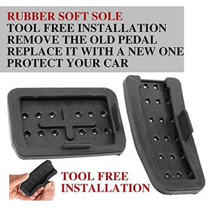 Winkter Tesla Model Y Accessories Anti-Slip Auto No Drilling Foot Pedal Brake and Gas Pedal Pad Fit for Tesla Model 3 Model Y 2017-2021 Accelerator Pedal Covers 2Pcs Red