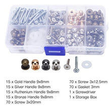 Load image into Gallery viewer, Shanrya Button Stud, Drawer Pull Leather Rivets Brass Plating for Clothe for Leather Bracelet for DIY Bags for Belts
