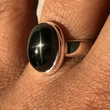 Load image into Gallery viewer, Genuine Black Star Diopside 925 Sterling Silver Engagement Ring Size 7.25, 7.75, 8, 8.5
